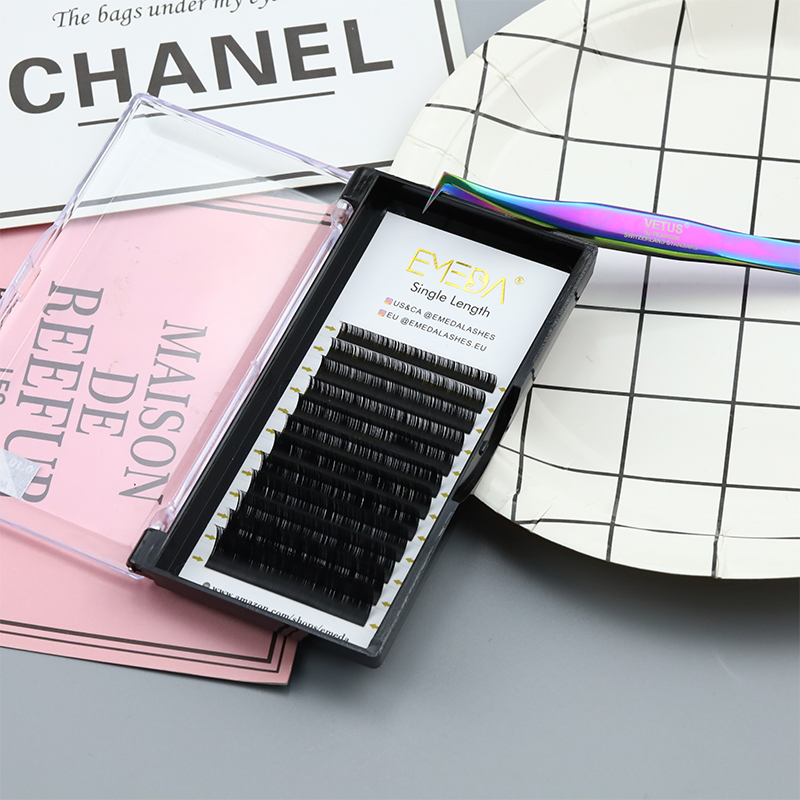 silk individual eyelash extensions with custom packaging YY 